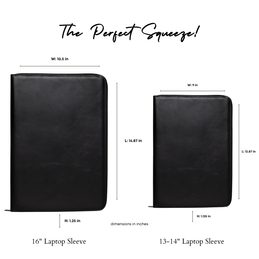 Leather MacBook Sleeve - Black
