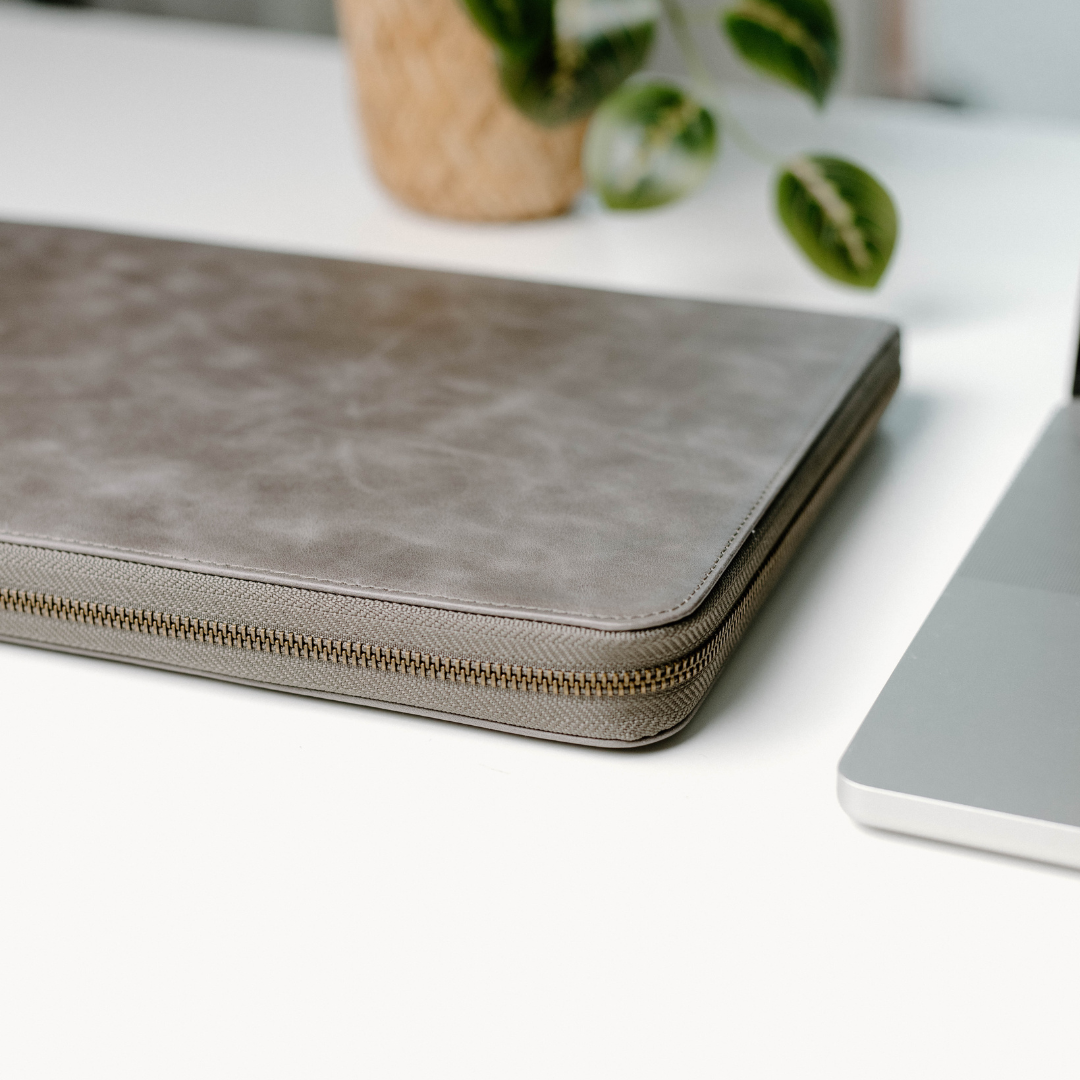 Leather Laptop Sleeve - SLATE