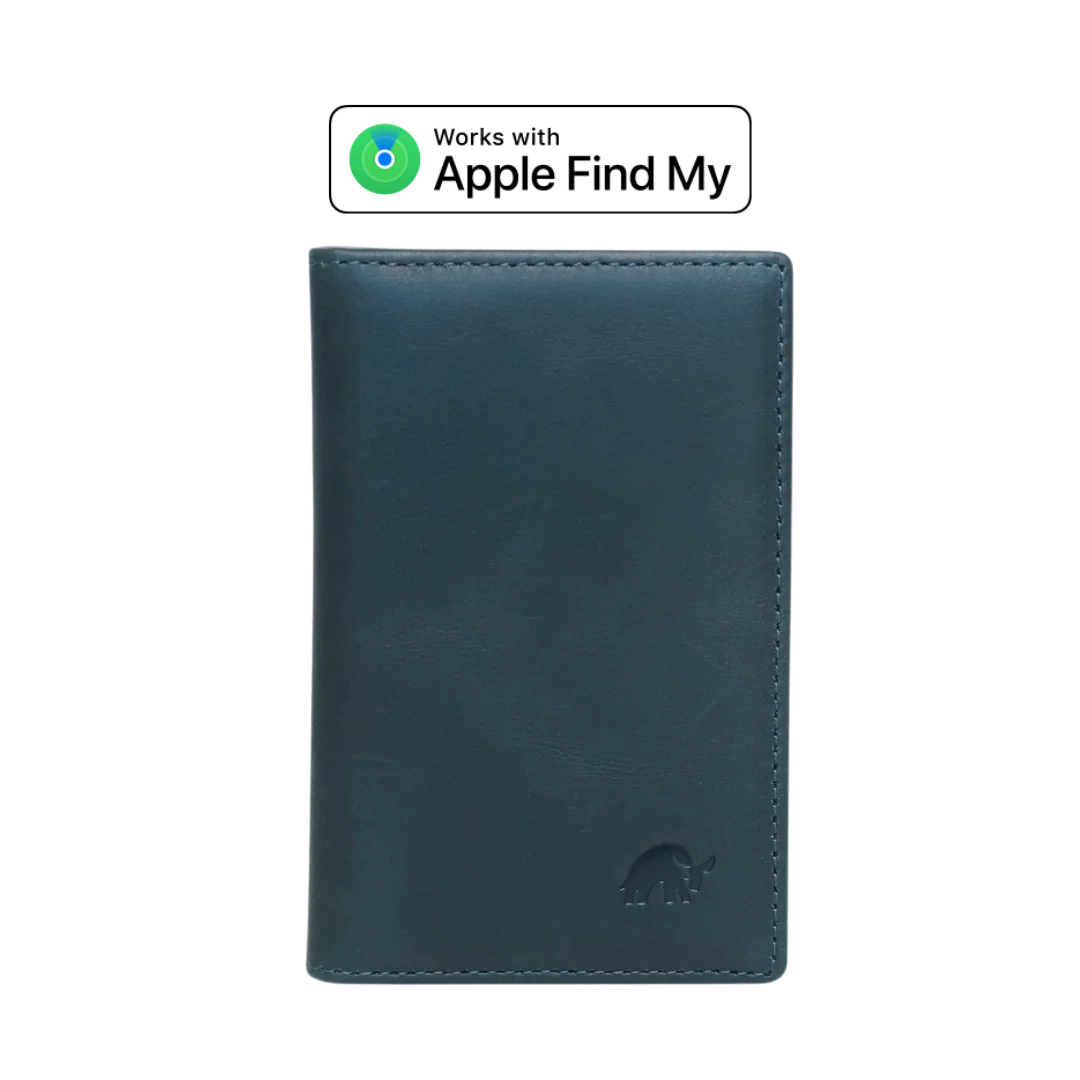 Leather Nav Messenger Wallet - OCEAN