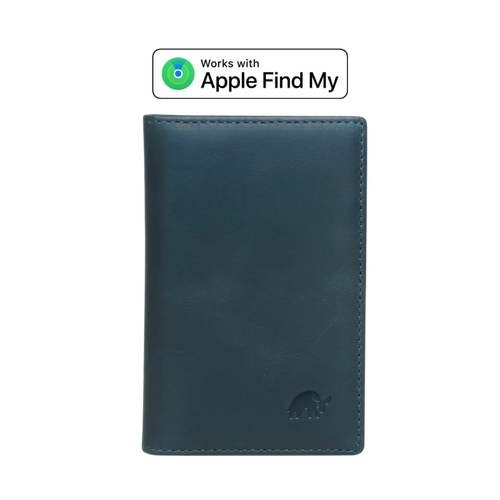 Leather Nav Messenger Wallet - OCEAN