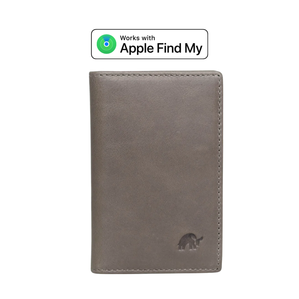 Leather Nav Messenger Wallet - SLATE