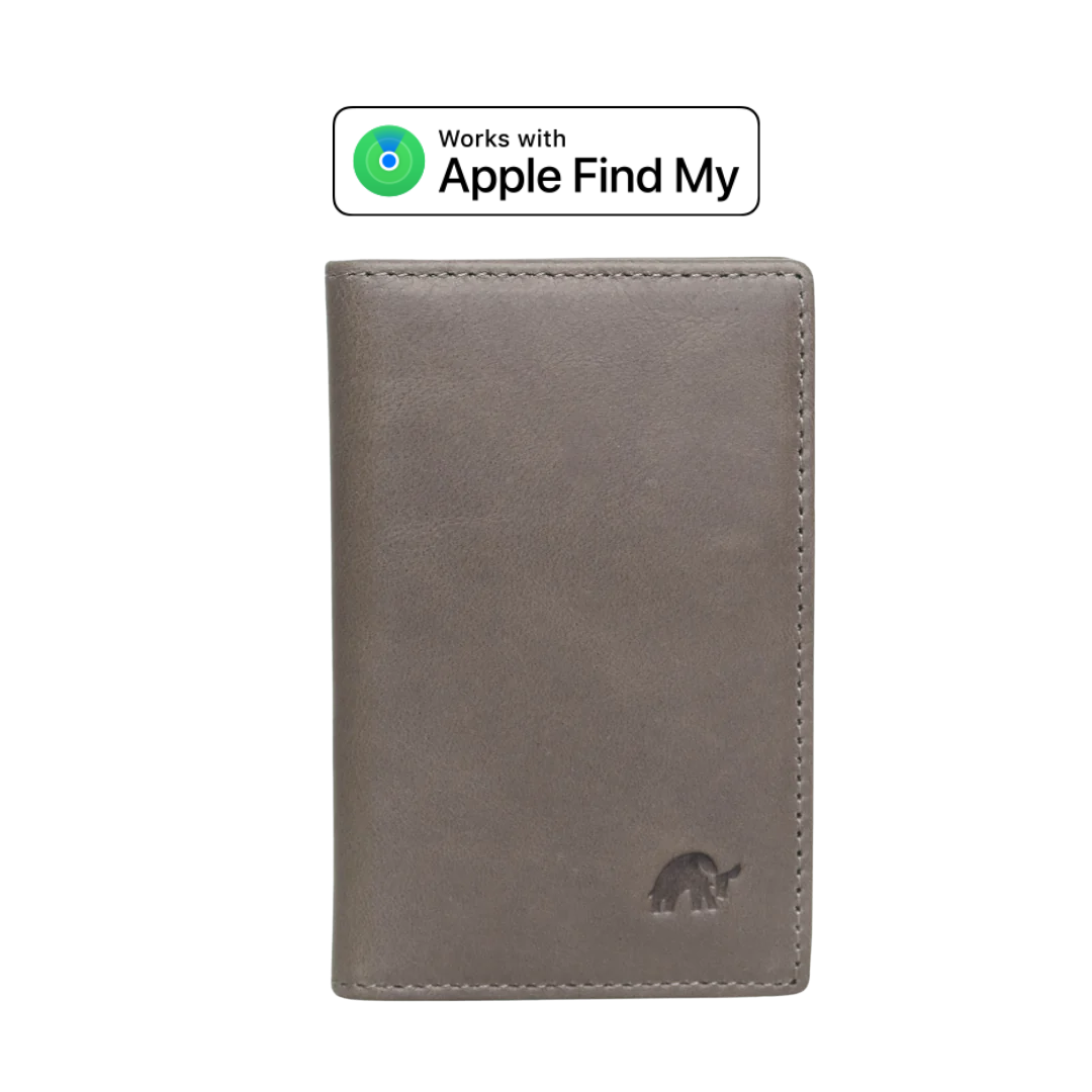 Leather Nav Messenger Wallet - SLATE