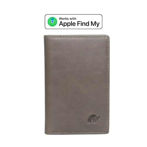 Leather Nav Messenger Wallet - SLATE
