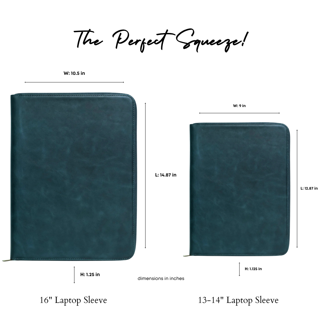 Leather MacBook Sleeve - Ocean
