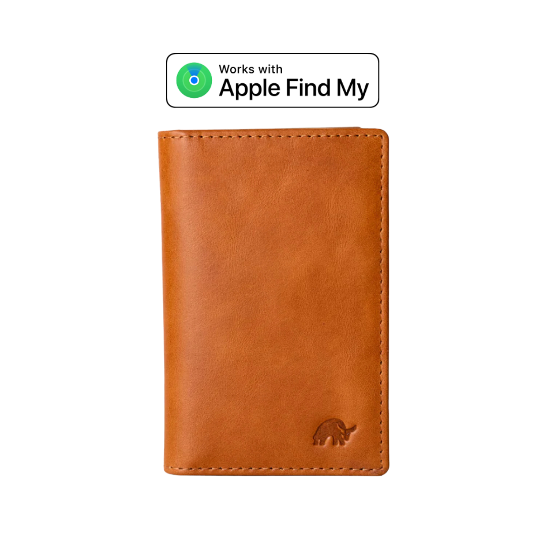 Leather Nav Messenger Wallet - SIENNA