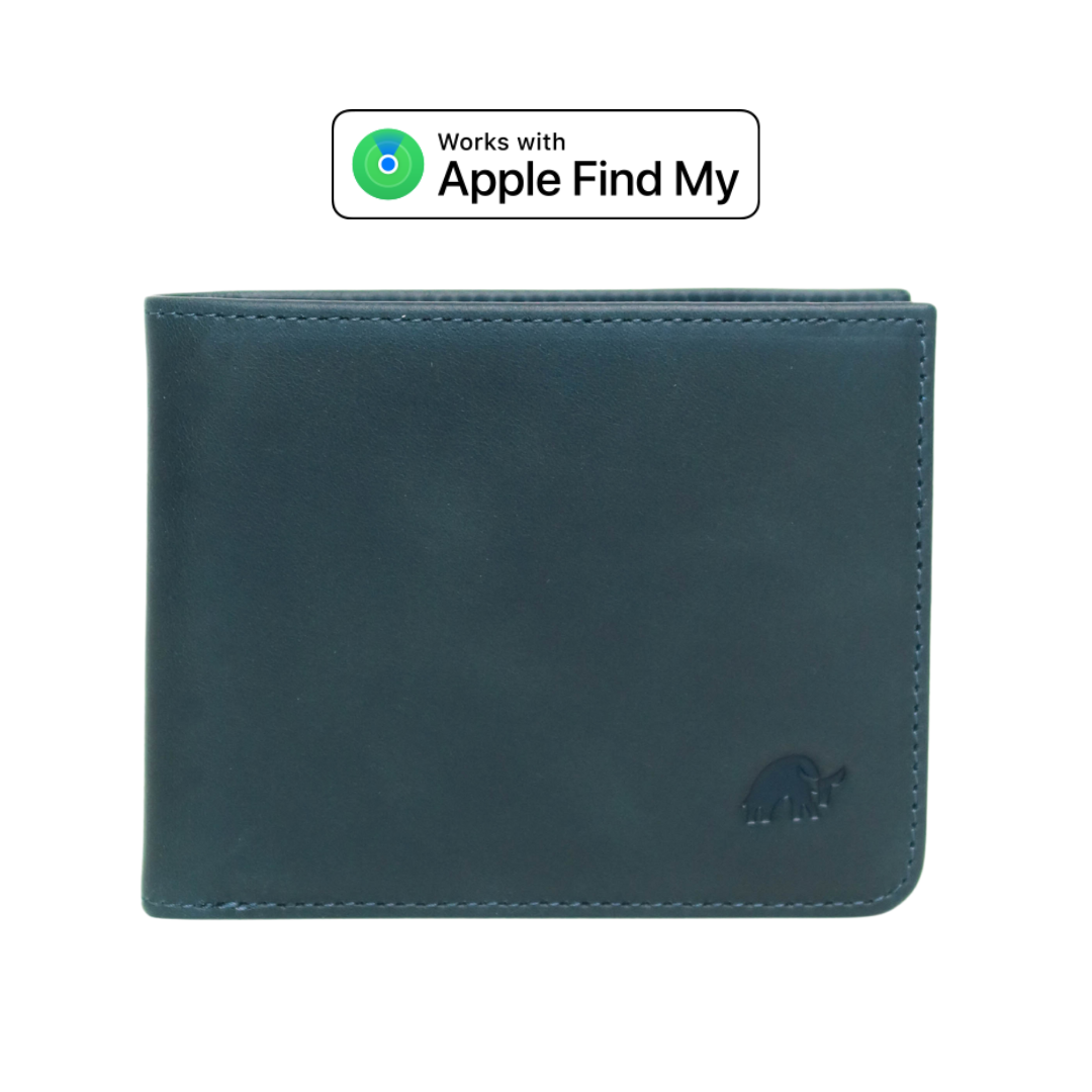 Leather Nav Bifold Wallet - OCEAN