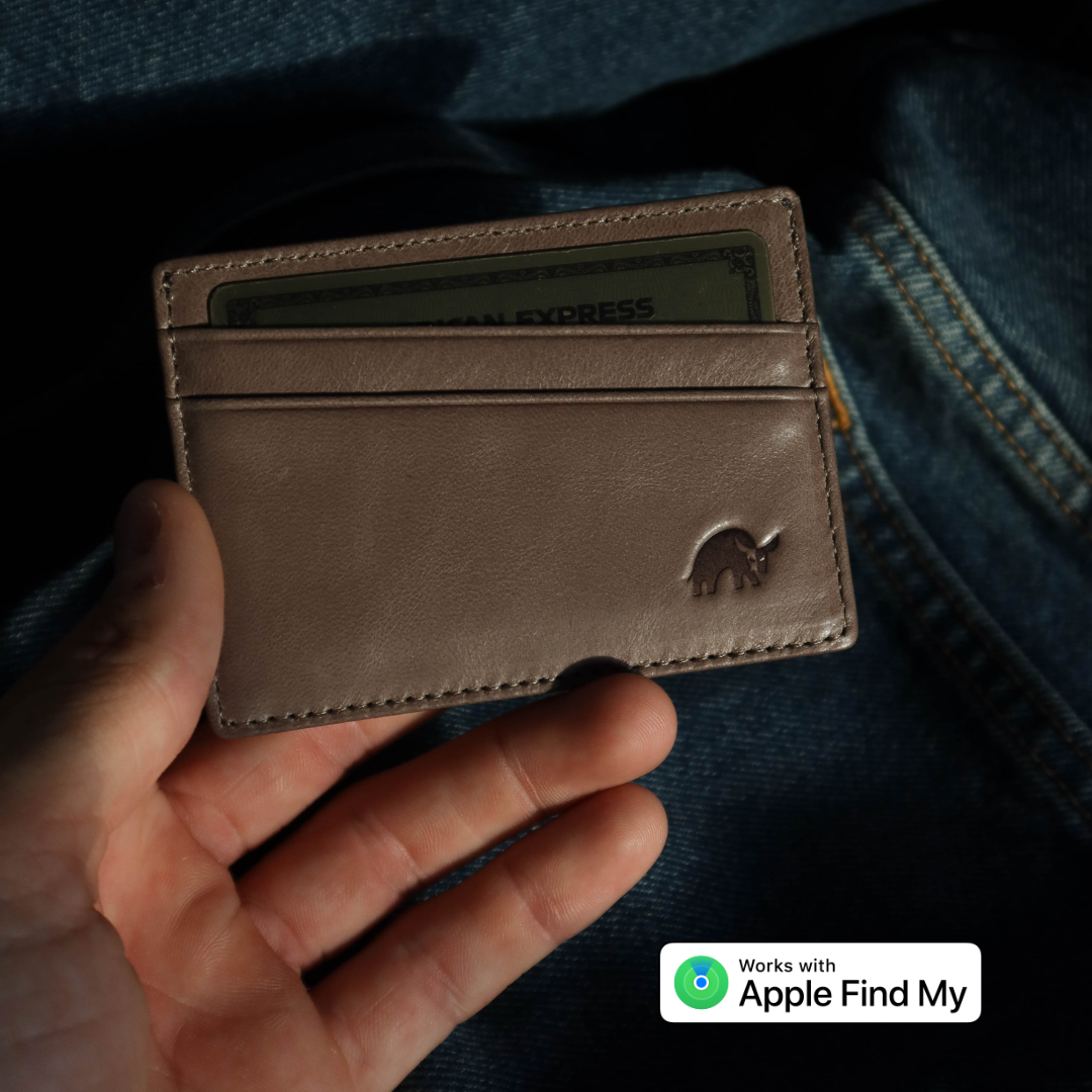 Leather Nav Card Holder - SLATE