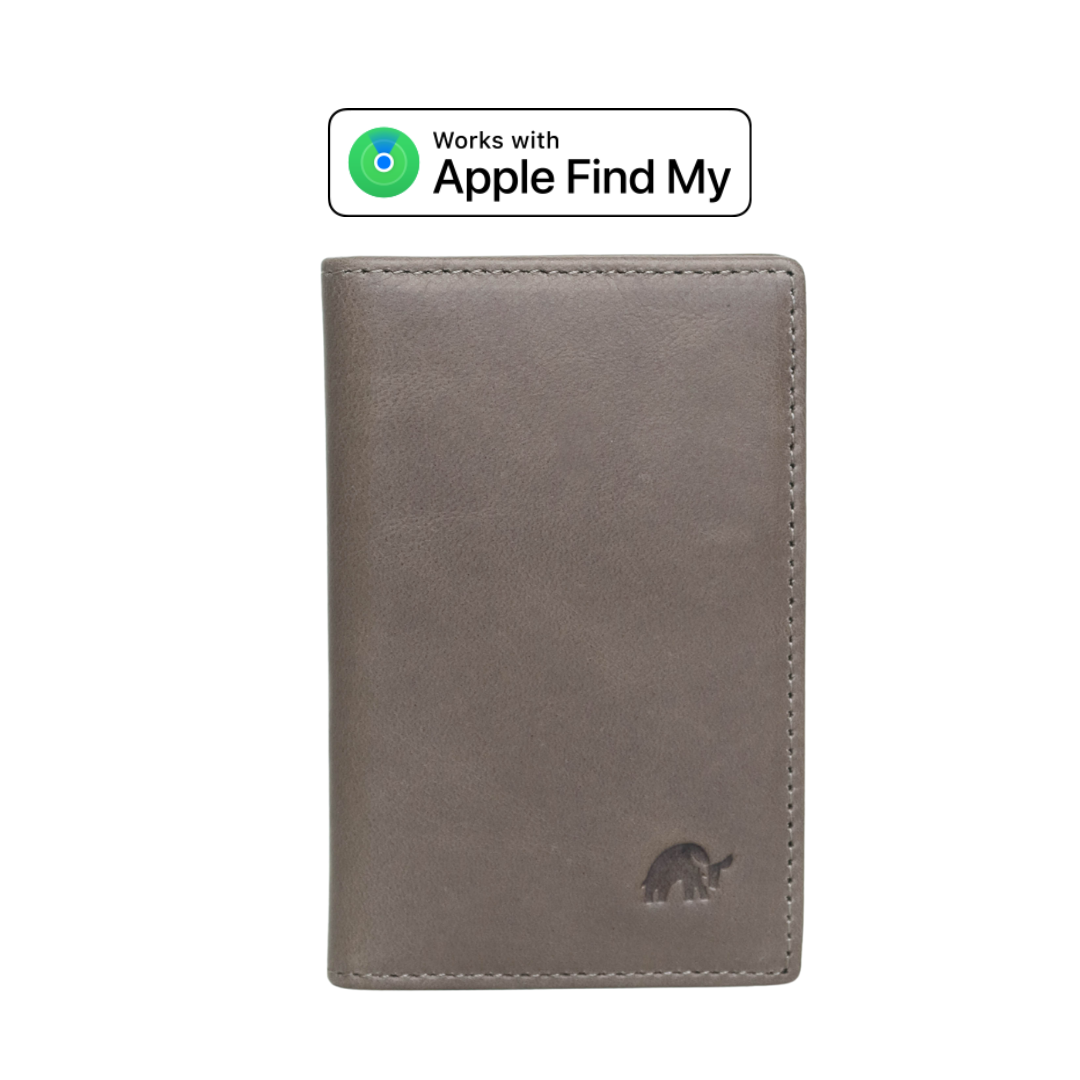 Leather Nav Messenger Wallet - SLATE