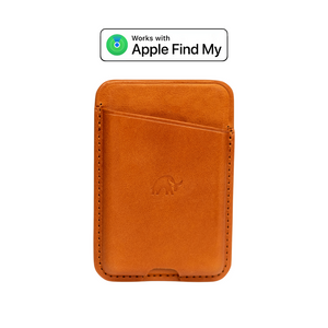 Leather Magnetic Wallet in Slate with Apple Find My compatibility