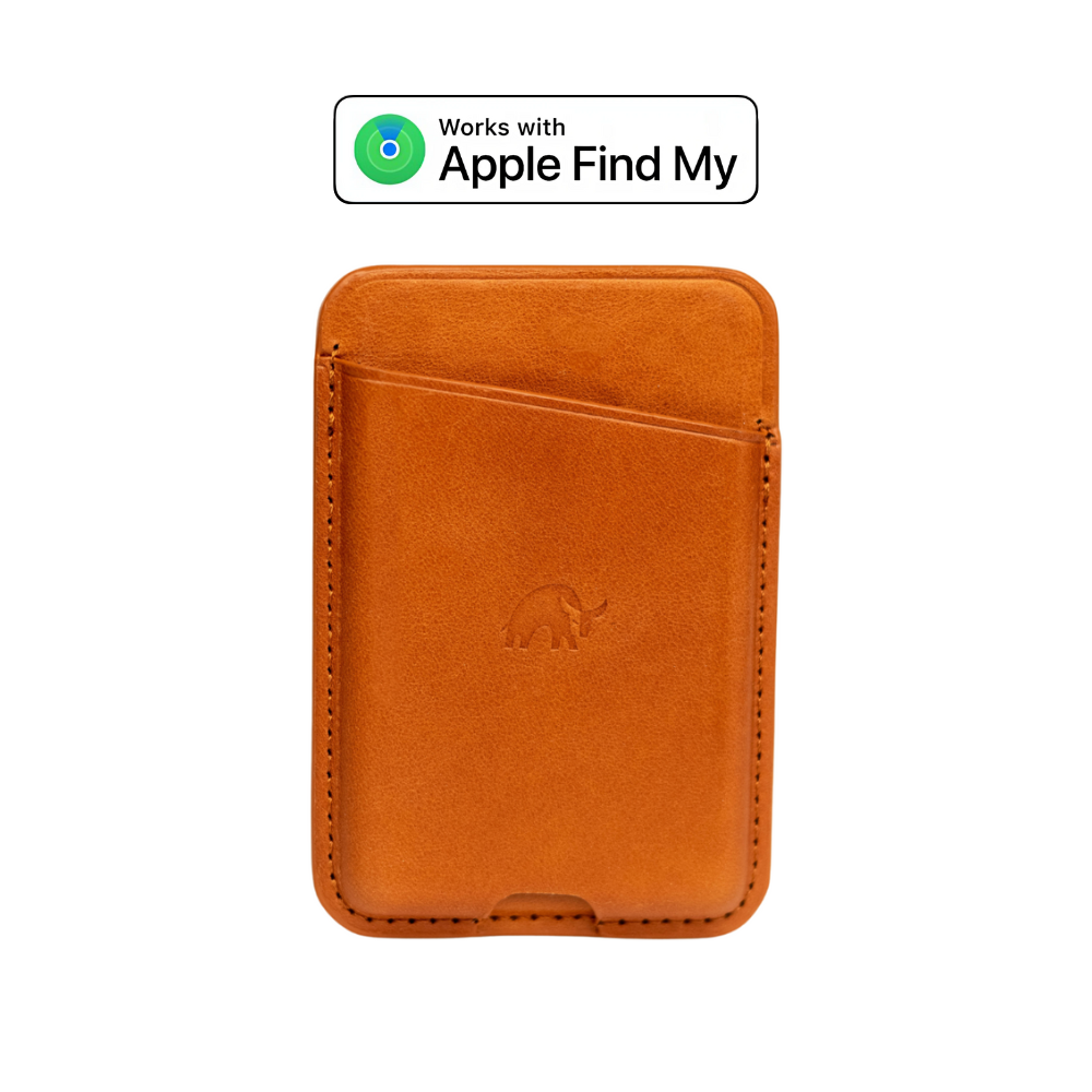Leather Magnetic Wallet in Slate with Apple Find My compatibility