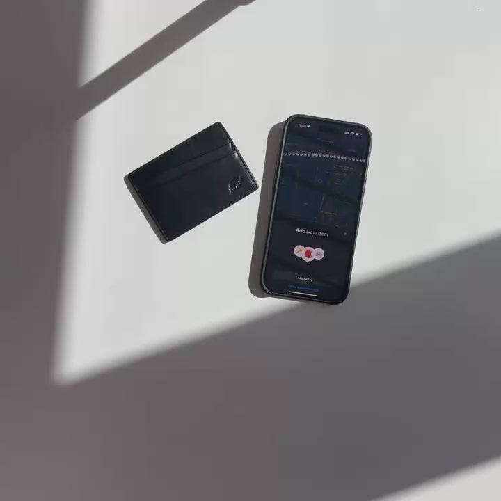 Leather Nav Card Holder - BLACK EDITION