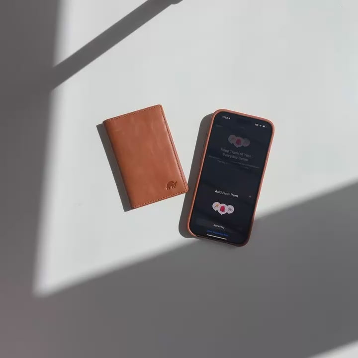 Leather Nav Messenger Wallet - SIENNA