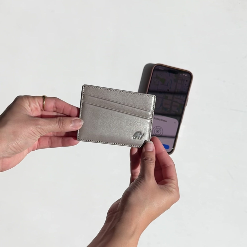Leather Nav Card Holder - SLATE