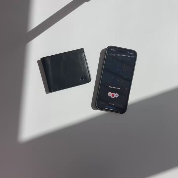Leather Nav Bifold Wallet - BLACK EDITION