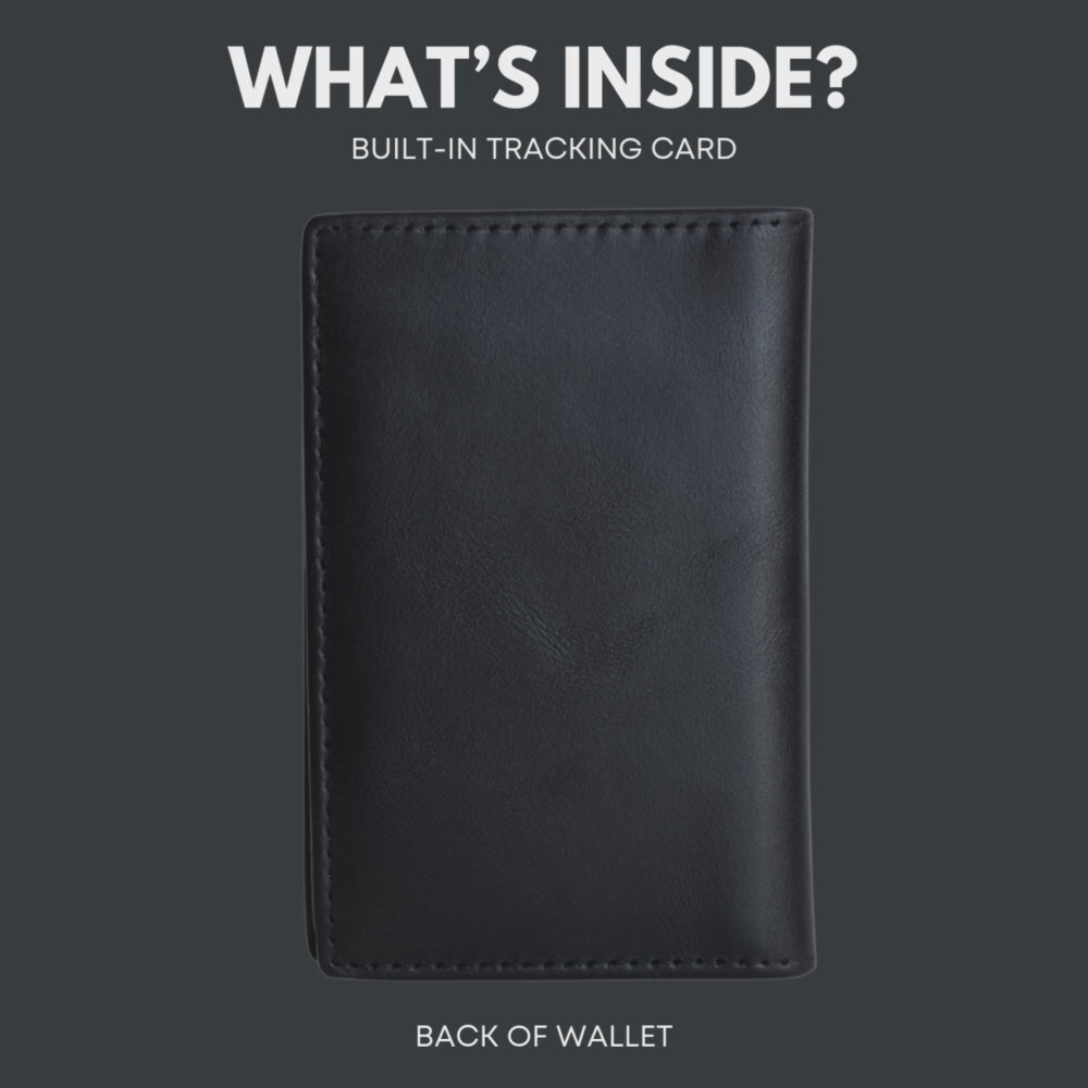 Leather Nav Messenger Wallet - BLACK EDITION