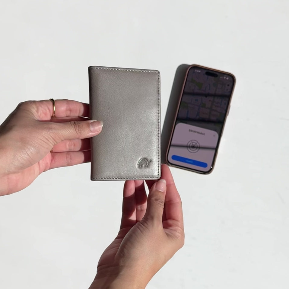 Leather Nav Messenger Wallet - SLATE