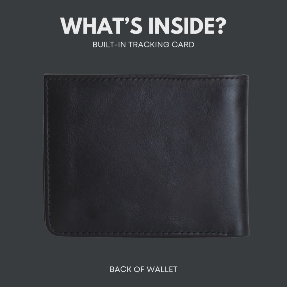 Leather Nav Bifold Wallet - BLACK EDITION