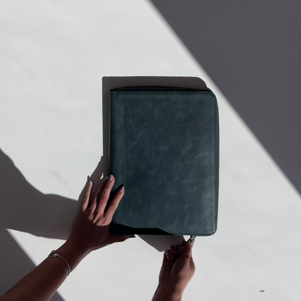 Leather MacBook Sleeve - Ocean
