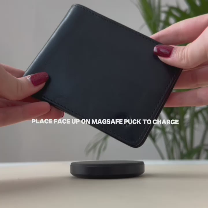 Leather Nav Bifold Wallet - BLACK EDITION