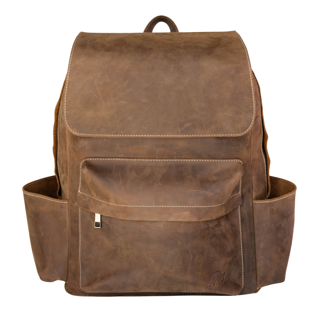Leather Rugged Backpack - Terra
