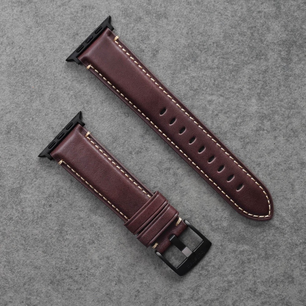 Dark Leather Apple Watch Band | Bullstrap®