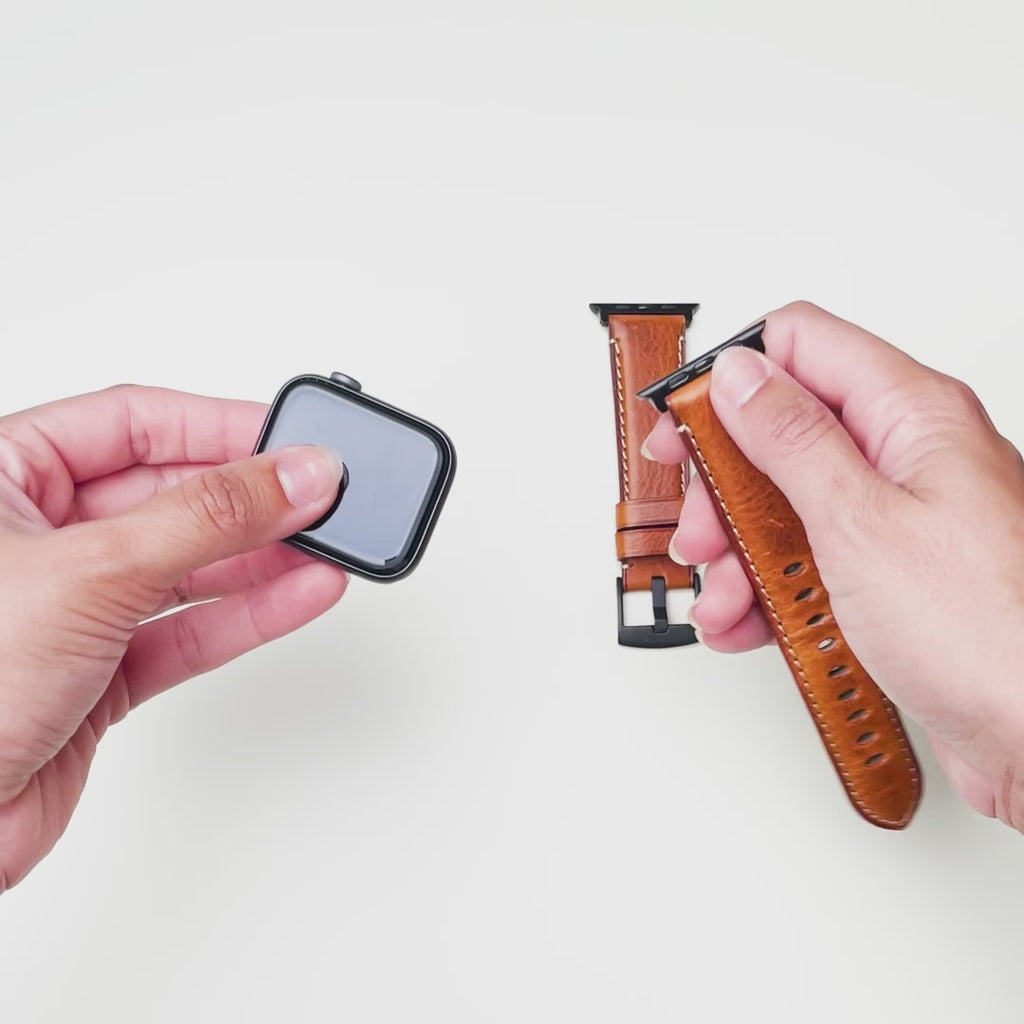 Leather Apple Watch Strap - Sienna