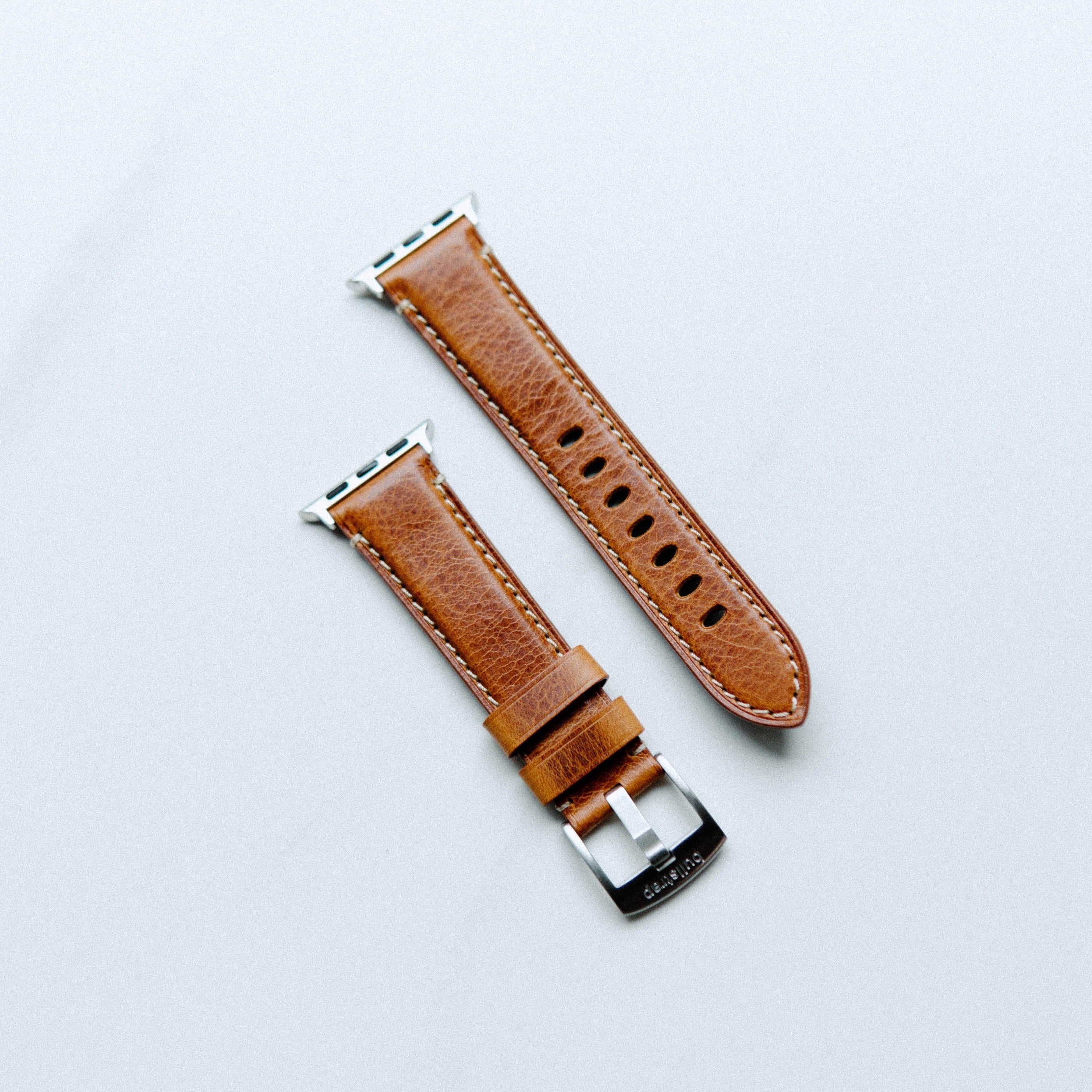 Light Brown Leather Apple Watch Band