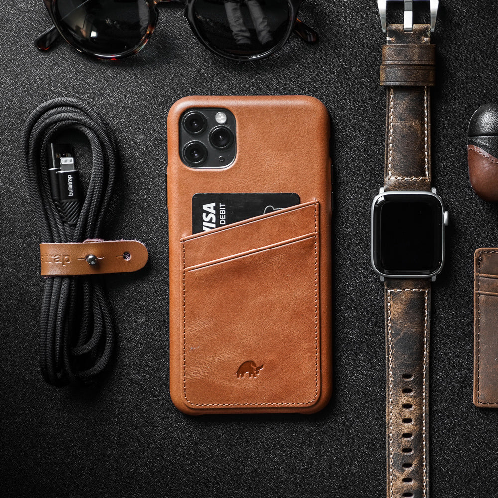 Sienna - Leather iPhone Case by Bullstrap with MagSafe / 14 Pro Max