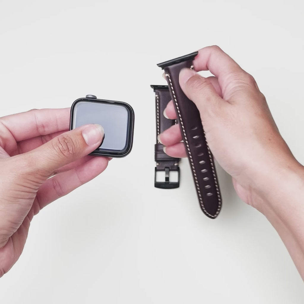 Leather Apple Watch Strap - Bourbon