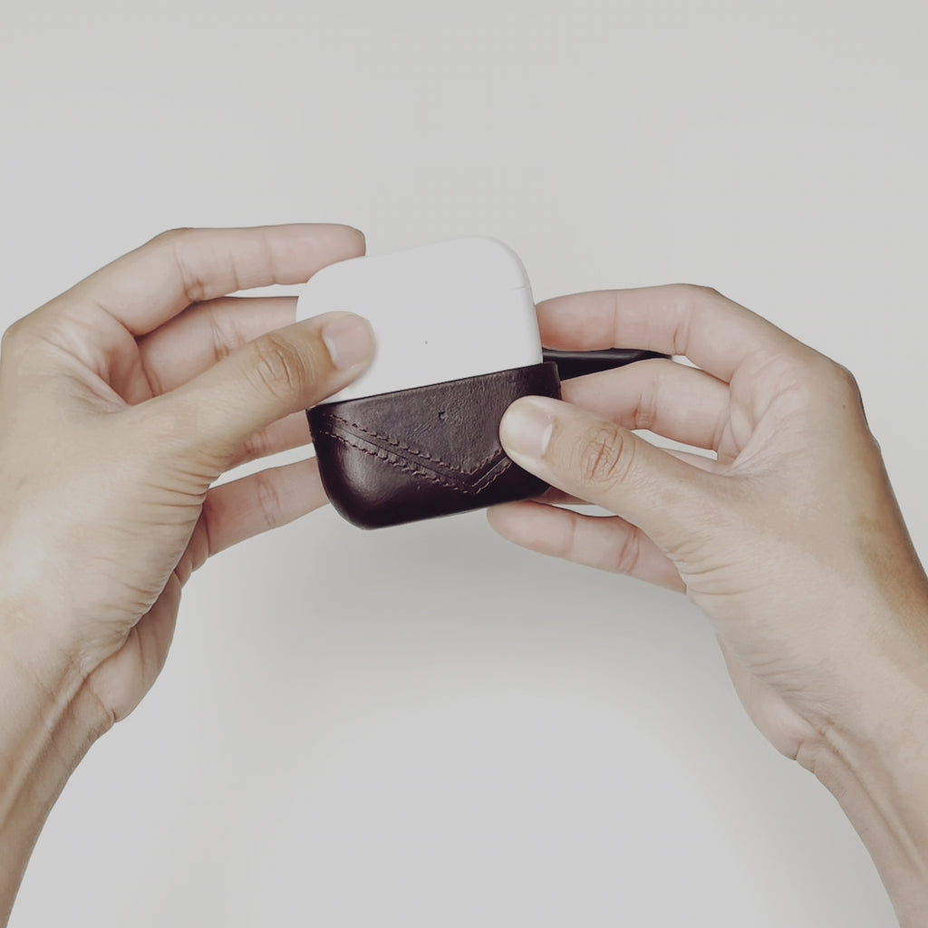 Leather AirPods Cases - BOURBON