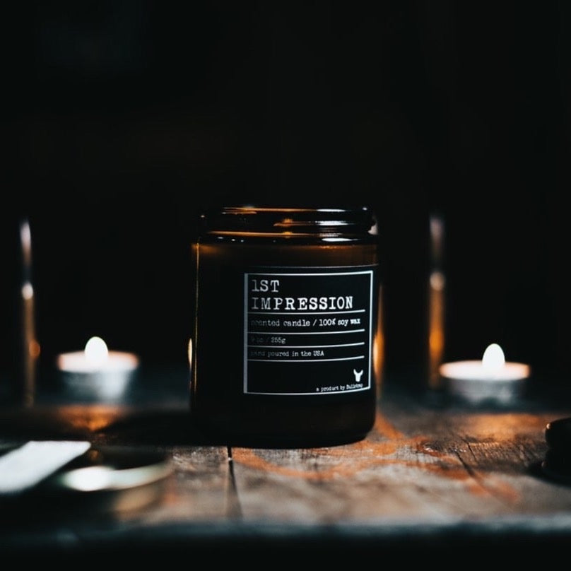 1st Impression Candle, 100% soy wax, hand poured in the USA